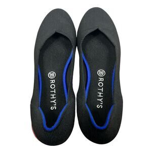 Rothy’s The Flat Black Round Toe Ballet Slip-On Shoes Size 11 Casual Comfort